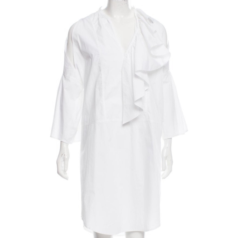 Tome ruffle shirt dress